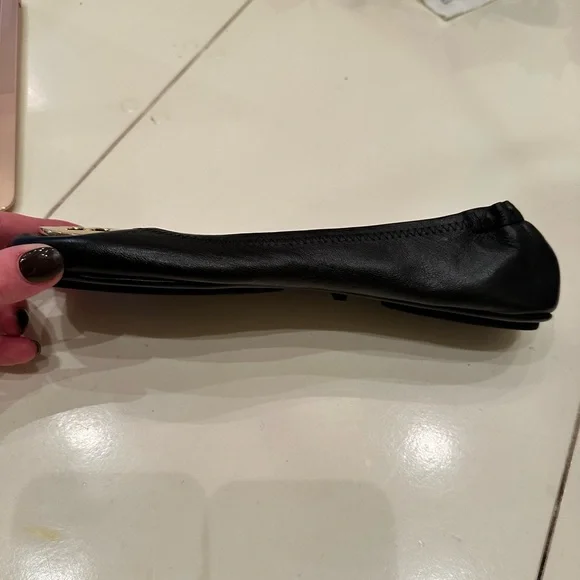 Tory Burch Black Minnie Travel Ballet, Size 8 - Picture 4 of 6